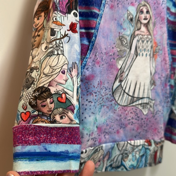 Boutique Disney Frozen Colorful Character Print Hoodie With Pockets - Picture 3 of 11